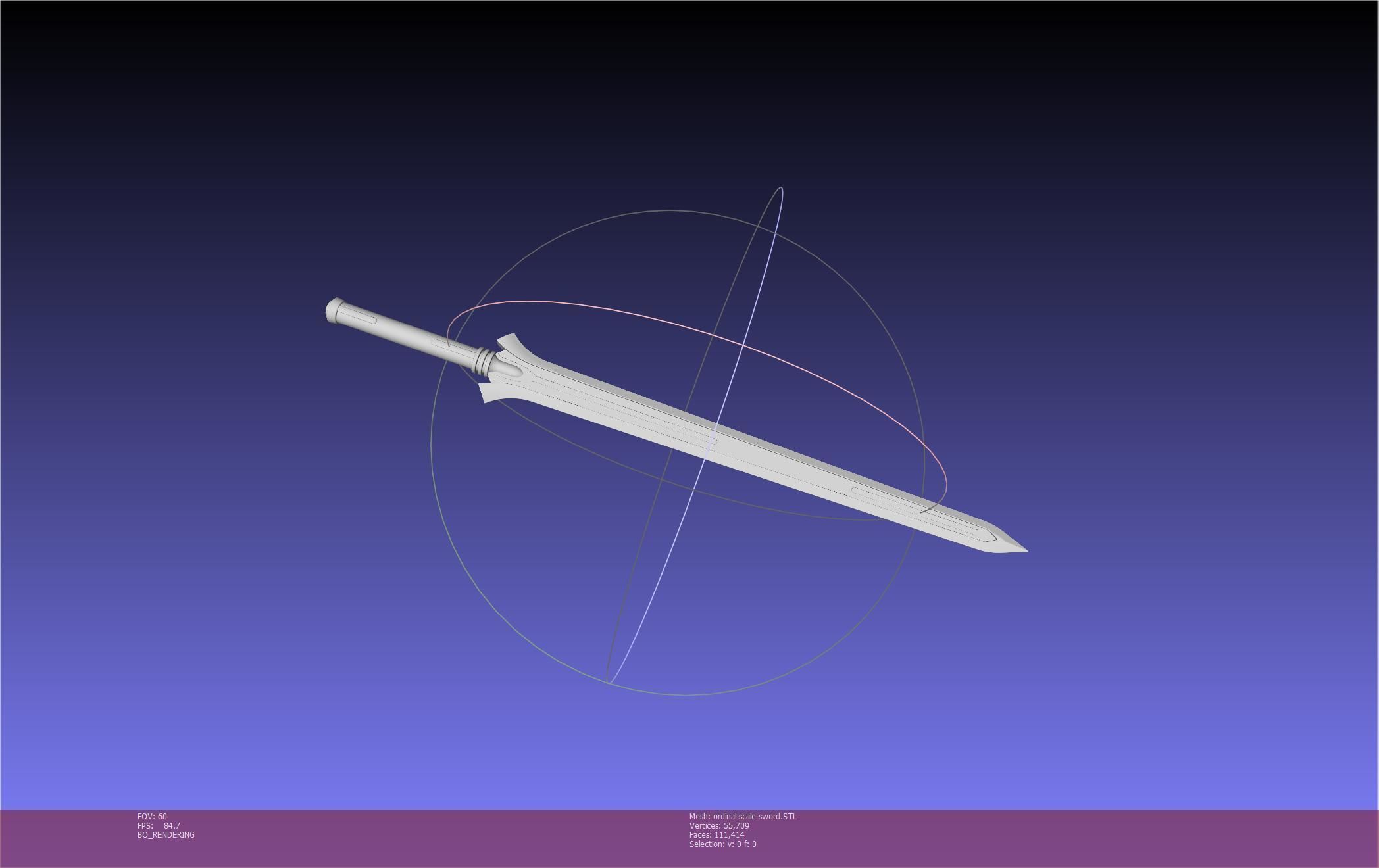 Sword Art Online Kirito Ordinal Scale Main Sword 3D print model_22