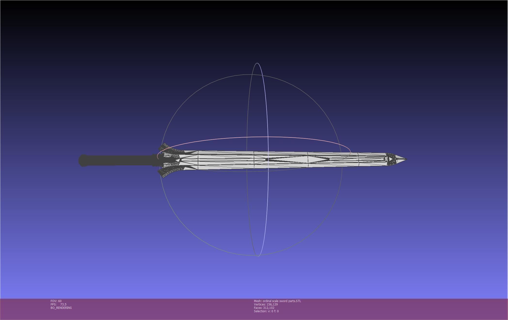 Sword Art Online Kirito Ordinal Scale Main Sword 3D print model_111