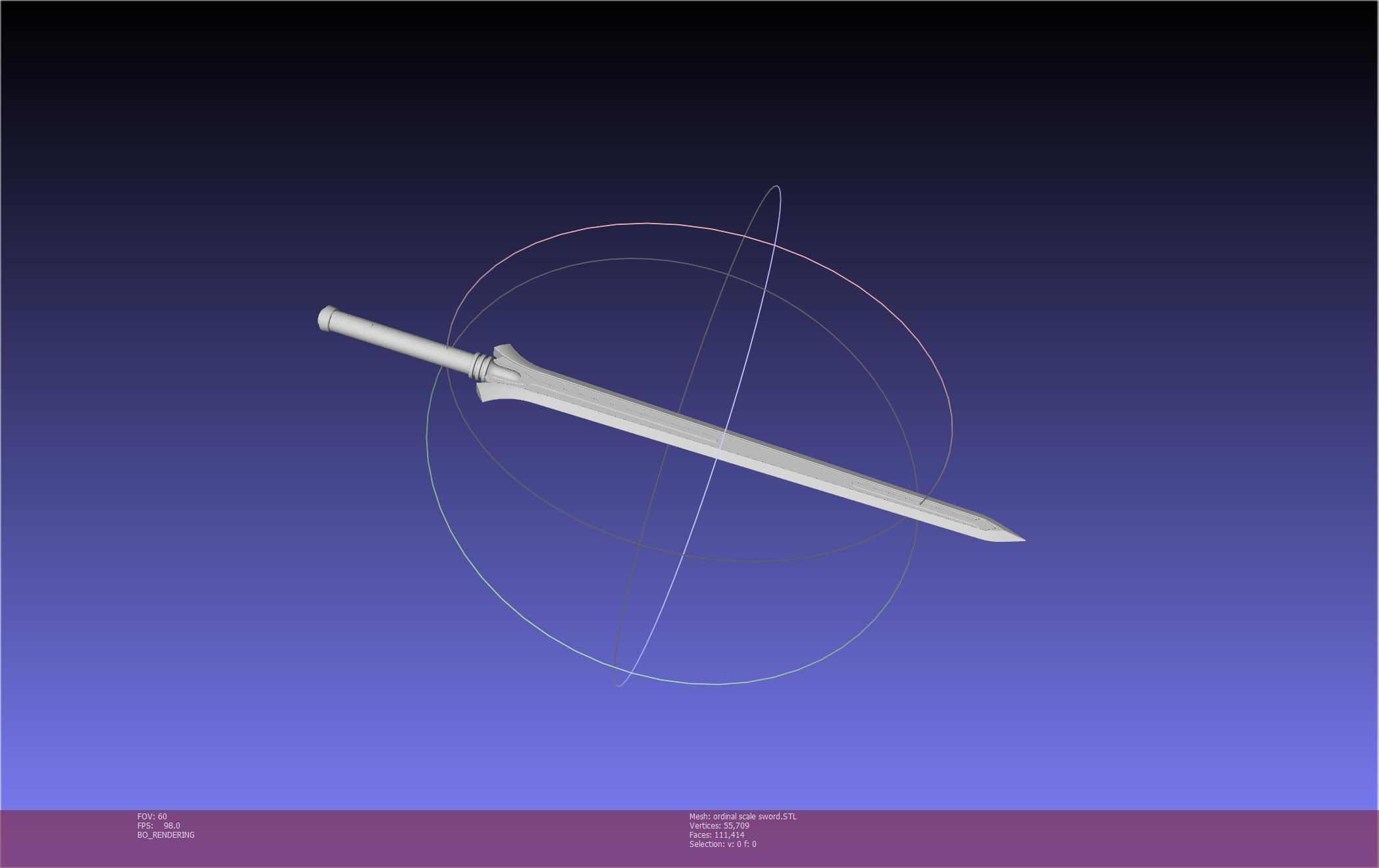 Sword Art Online Kirito Ordinal Scale Main Sword 3D print model_23