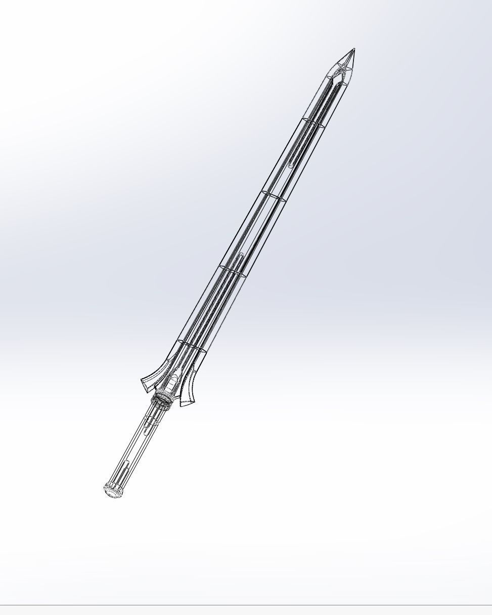 Sword Art Online Kirito Ordinal Scale Main Sword 3D print model_146