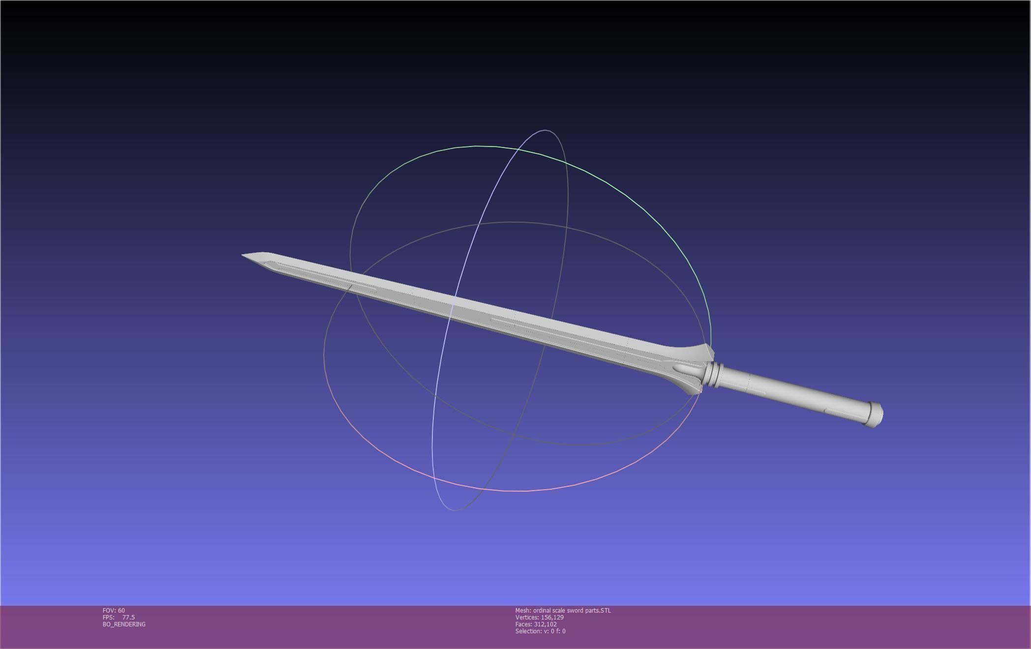 Sword Art Online Kirito Ordinal Scale Main Sword 3D print model_94