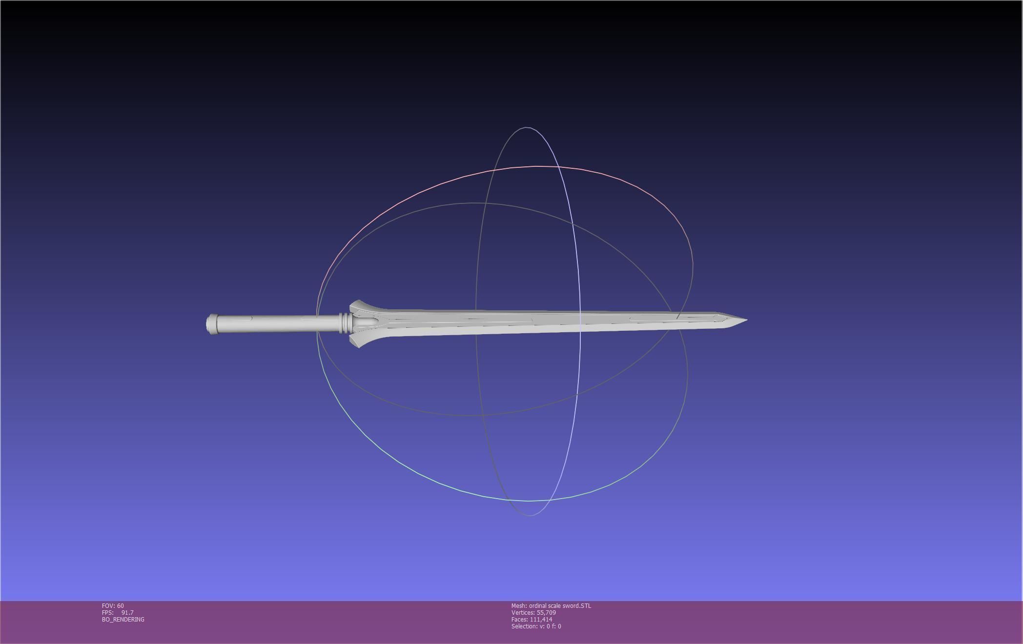 Sword Art Online Kirito Ordinal Scale Main Sword 3D print model_7