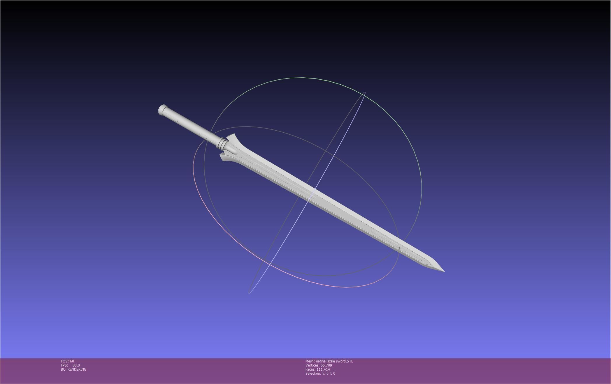 Sword Art Online Kirito Ordinal Scale Main Sword 3D print model_16