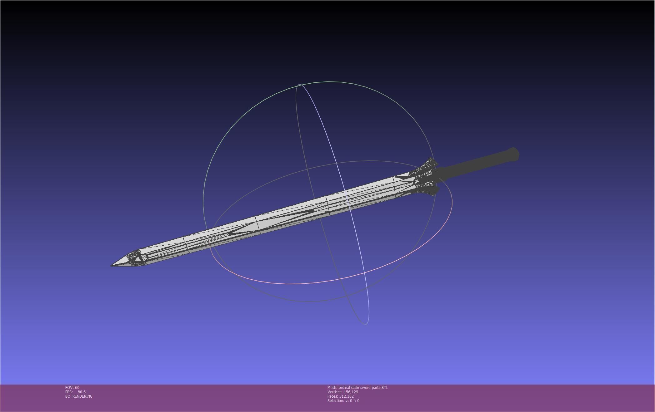 Sword Art Online Kirito Ordinal Scale Main Sword 3D print model_105