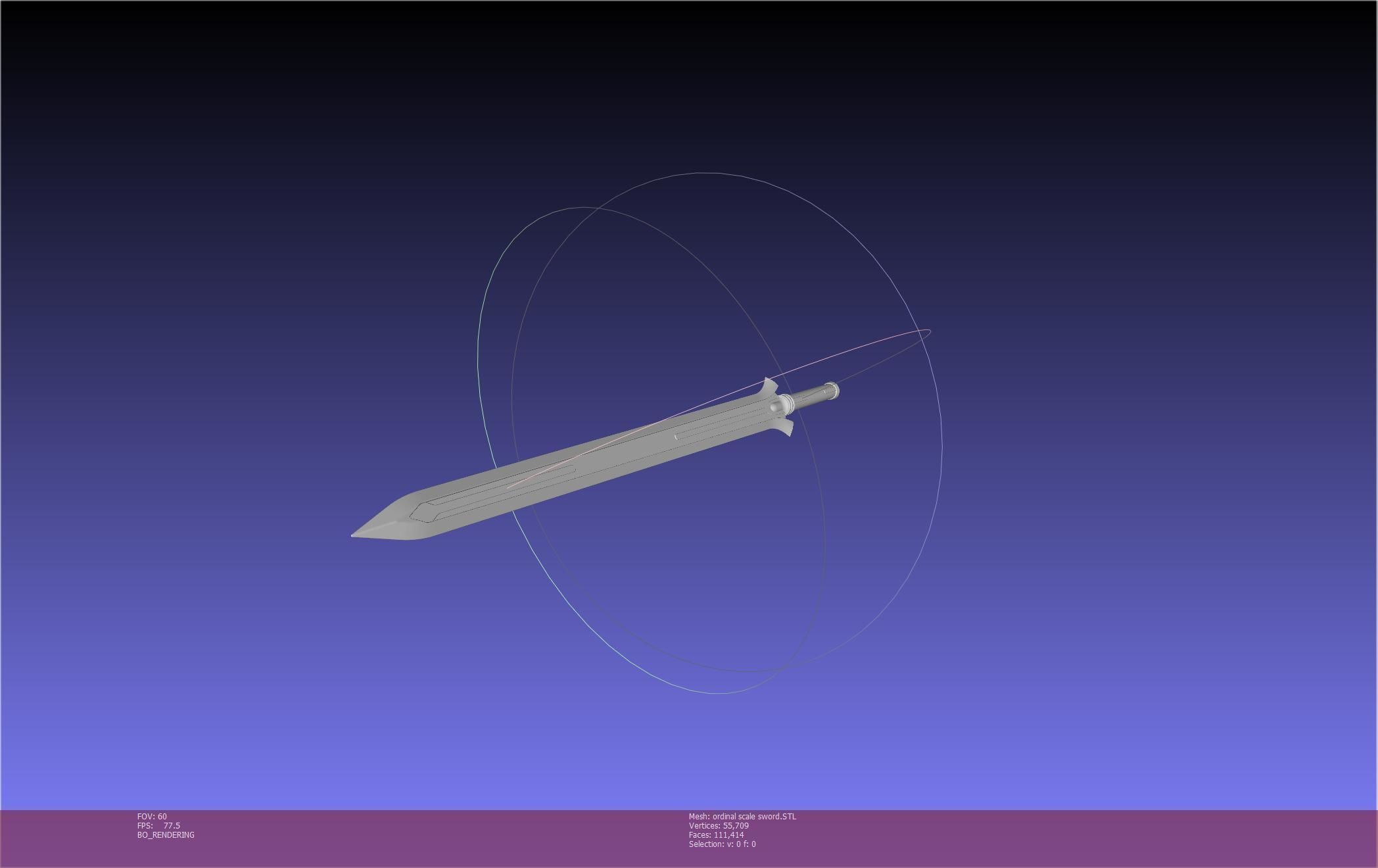 Sword Art Online Kirito Ordinal Scale Main Sword 3D print model_52