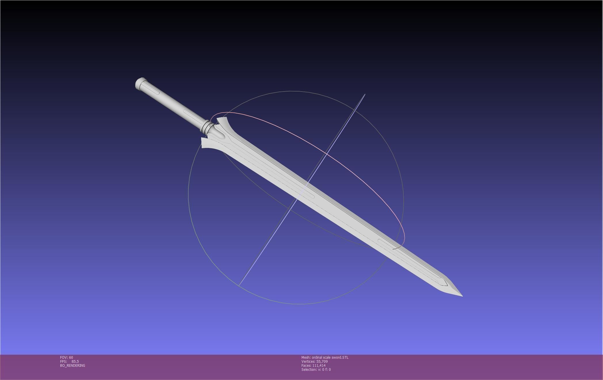 Sword Art Online Kirito Ordinal Scale Main Sword 3D print model_8