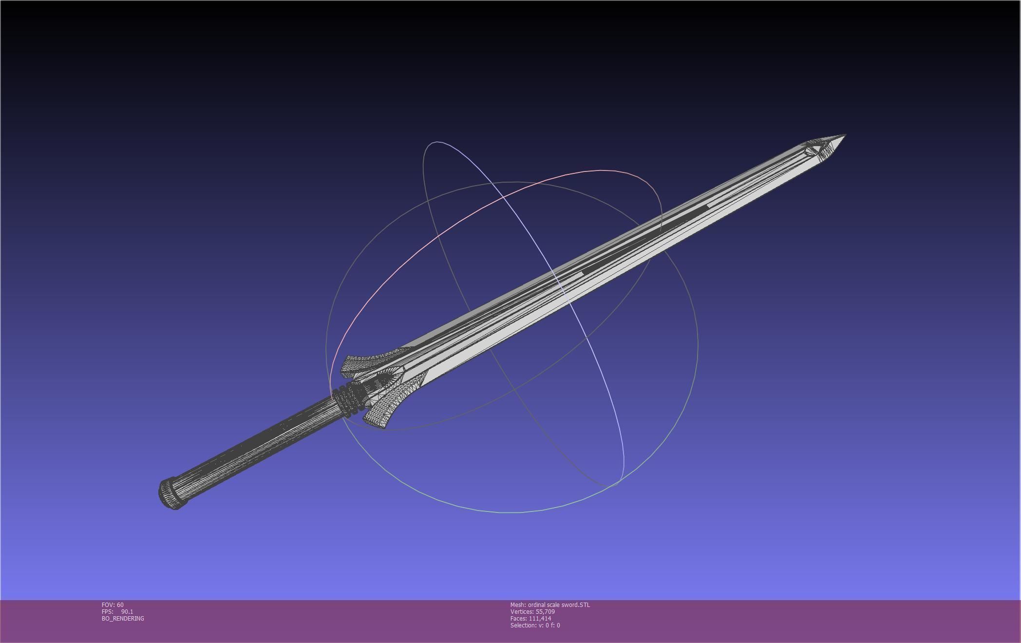 Sword Art Online Kirito Ordinal Scale Main Sword 3D print model_78