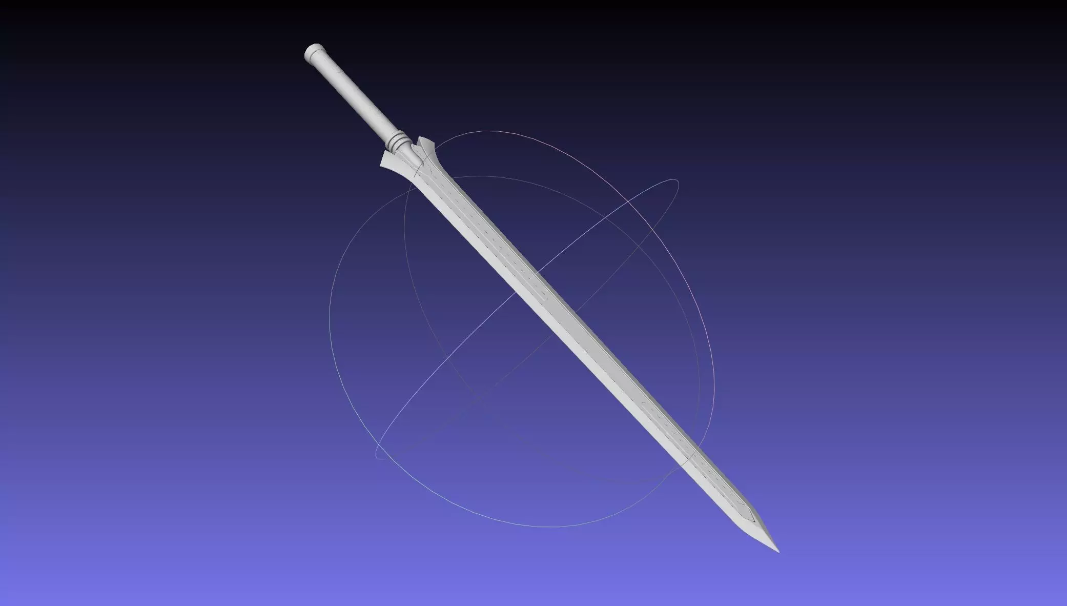 Sword Art Online Kirito Ordinal Scale Main Sword 3D print model_0