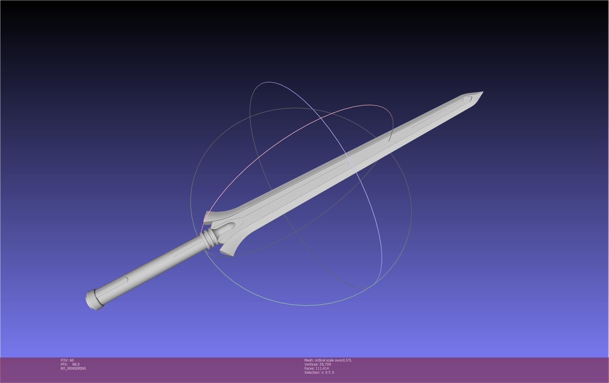 Sword Art Online Kirito Ordinal Scale Main Sword 3D print model_81