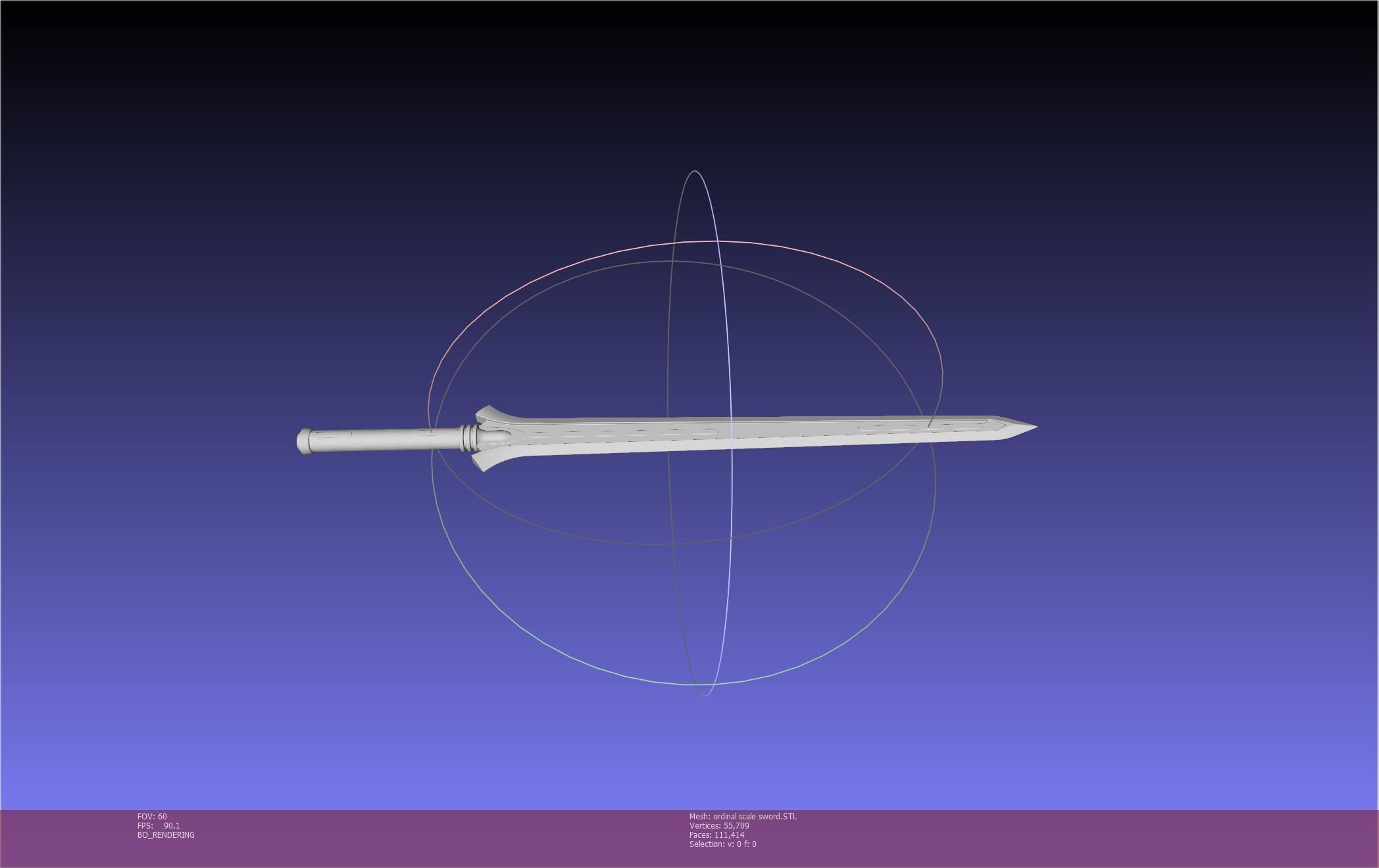 Sword Art Online Kirito Ordinal Scale Main Sword 3D print model_46