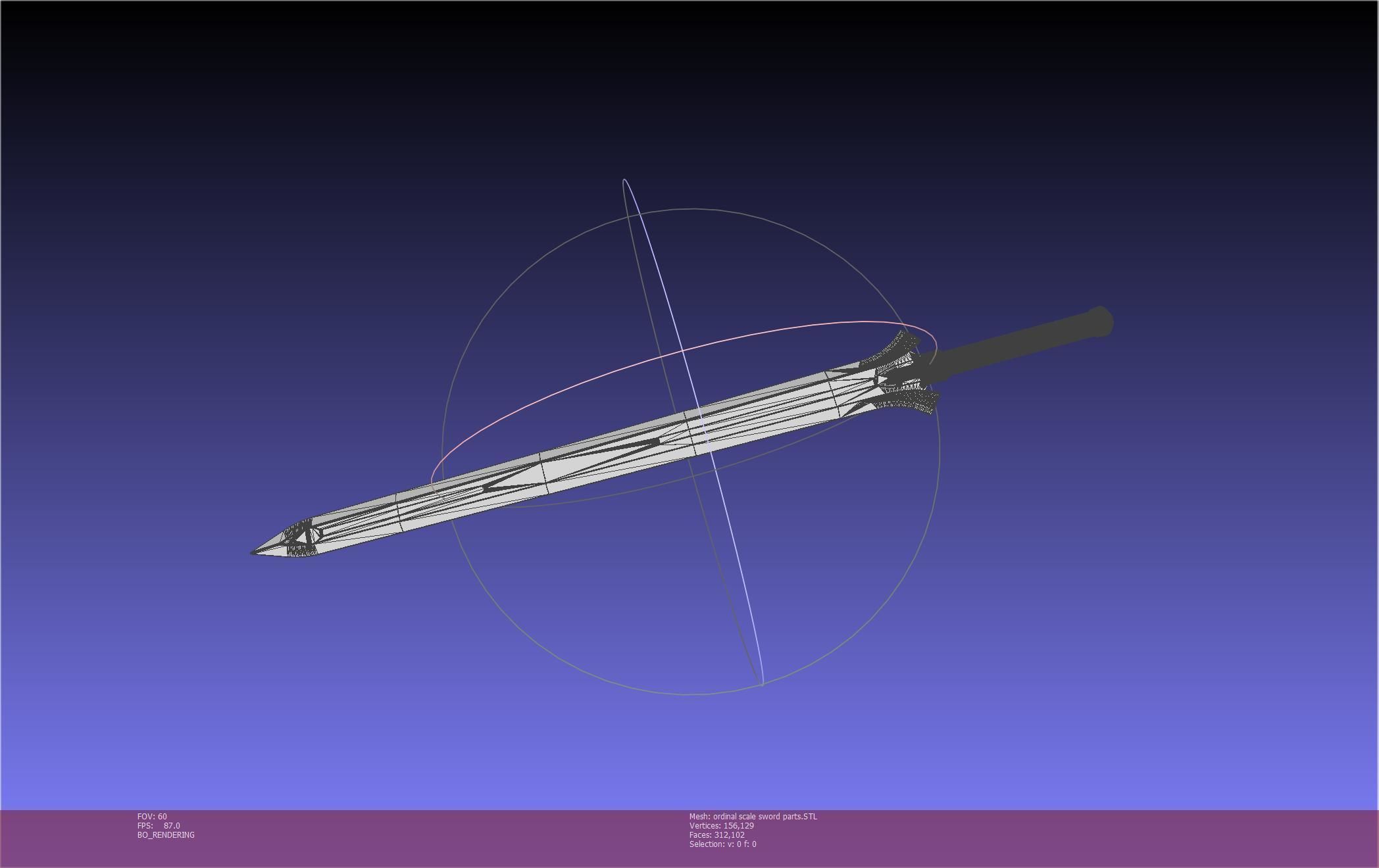 Sword Art Online Kirito Ordinal Scale Main Sword 3D print model_104