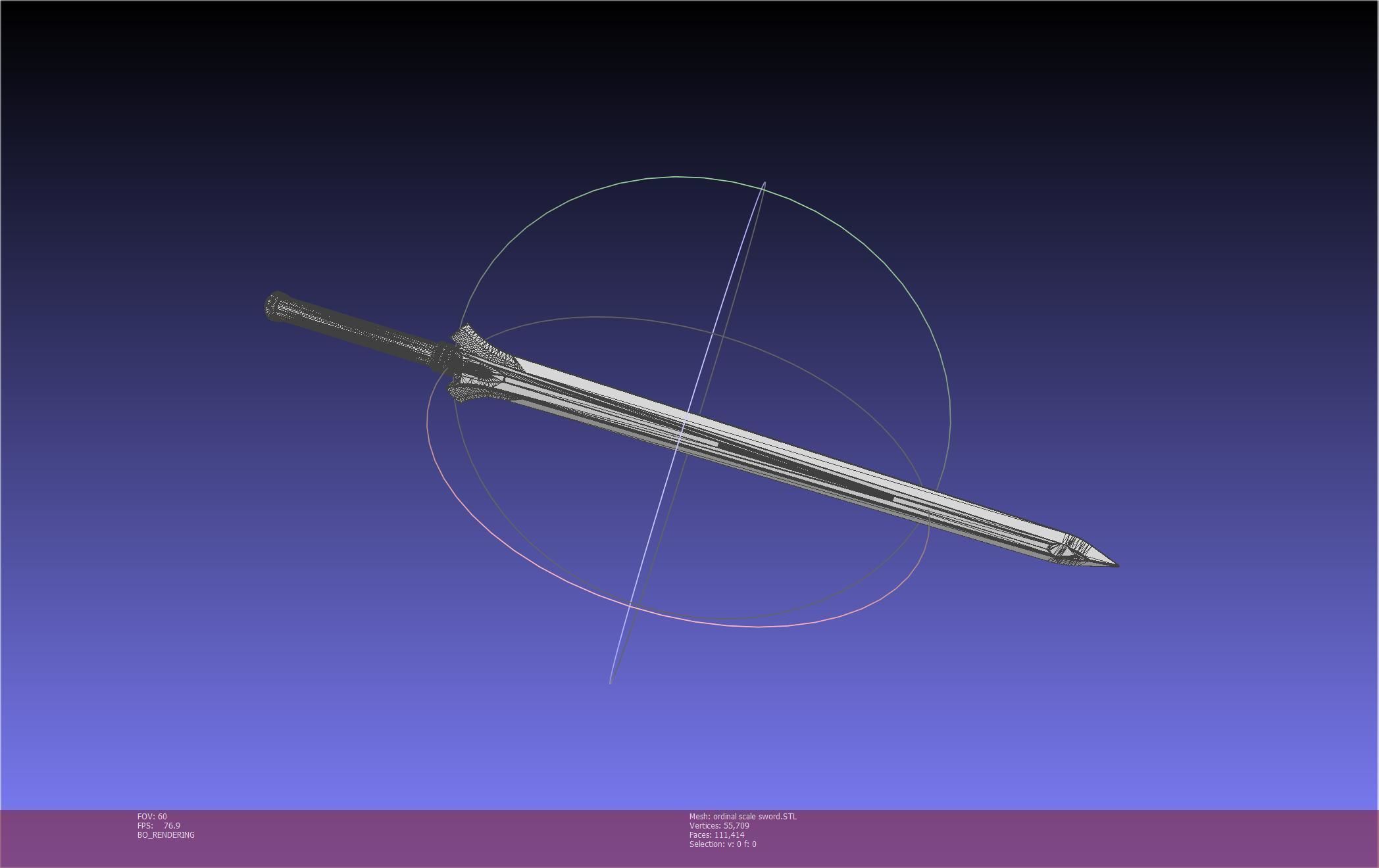 Sword Art Online Kirito Ordinal Scale Main Sword 3D print model_61