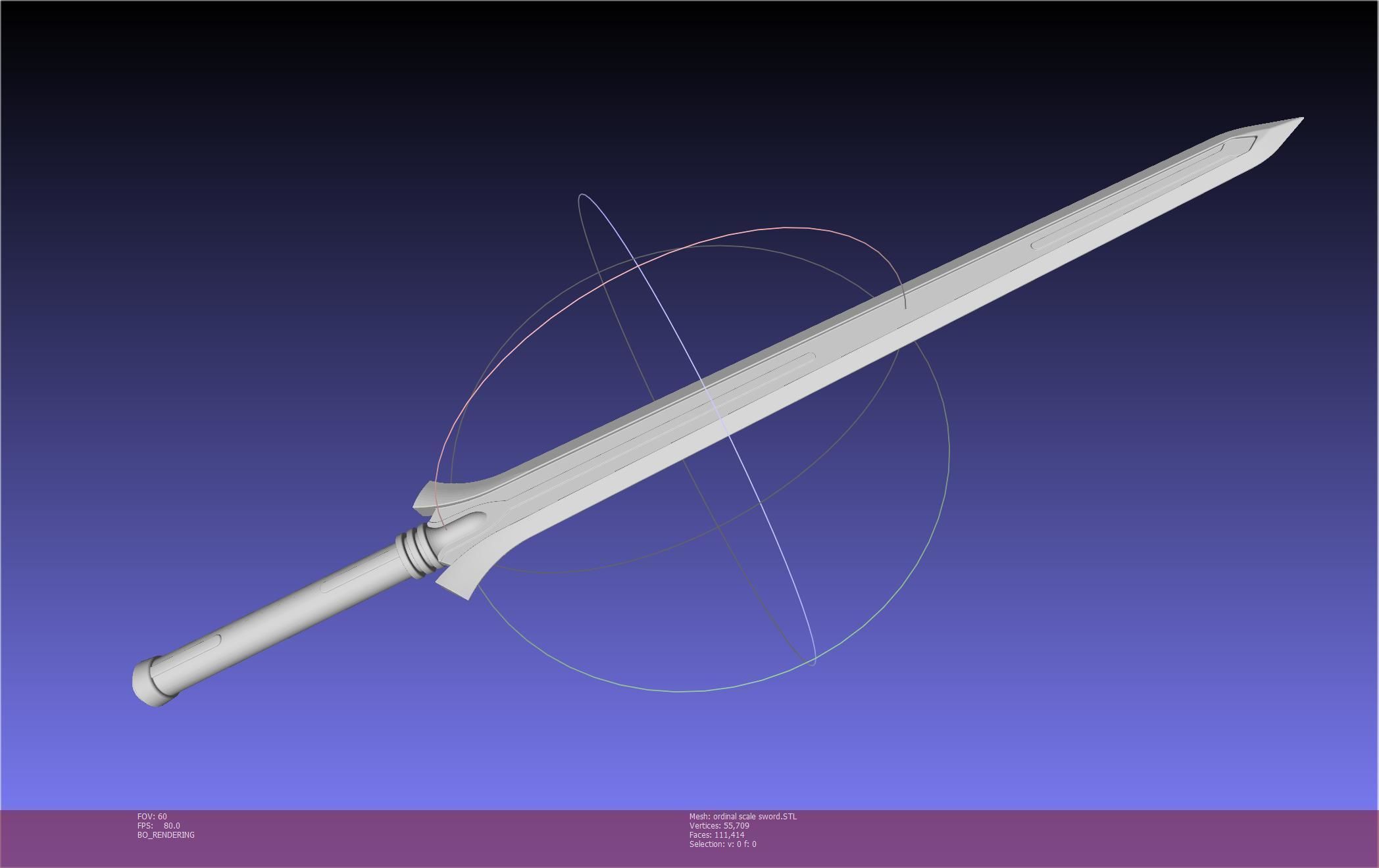 Sword Art Online Kirito Ordinal Scale Main Sword 3D print model_85