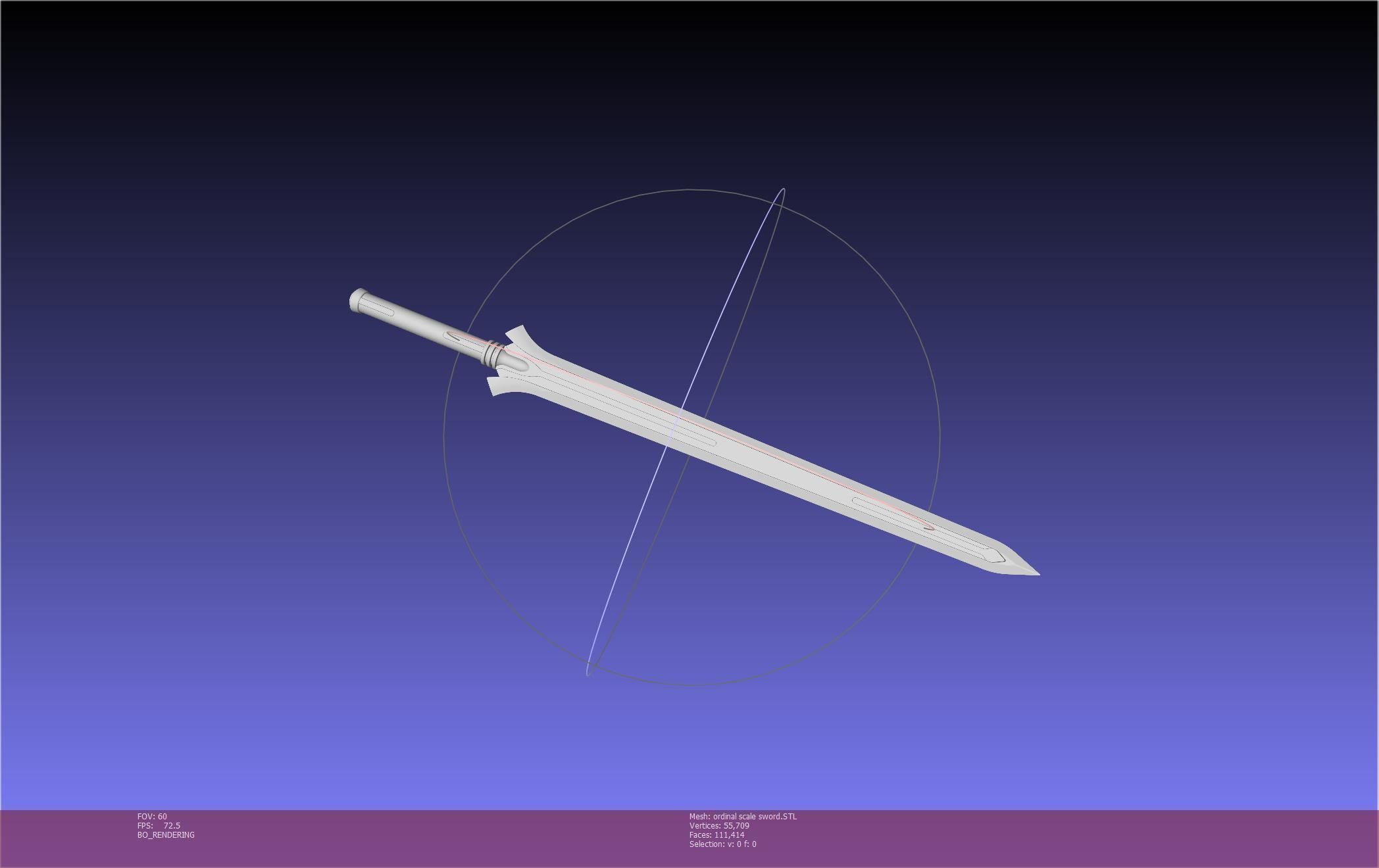 Sword Art Online Kirito Ordinal Scale Main Sword 3D print model_12