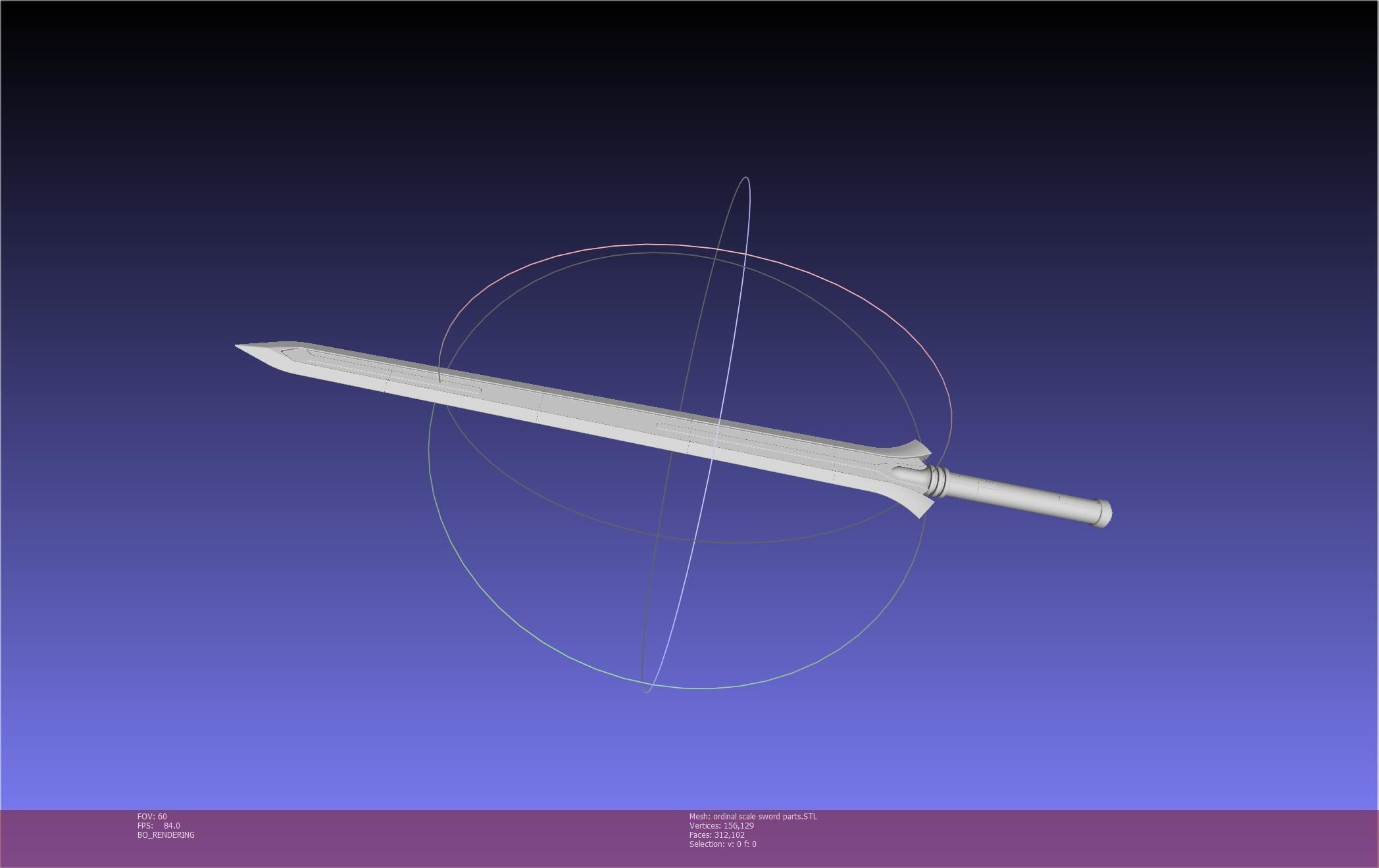 Sword Art Online Kirito Ordinal Scale Main Sword 3D print model_92