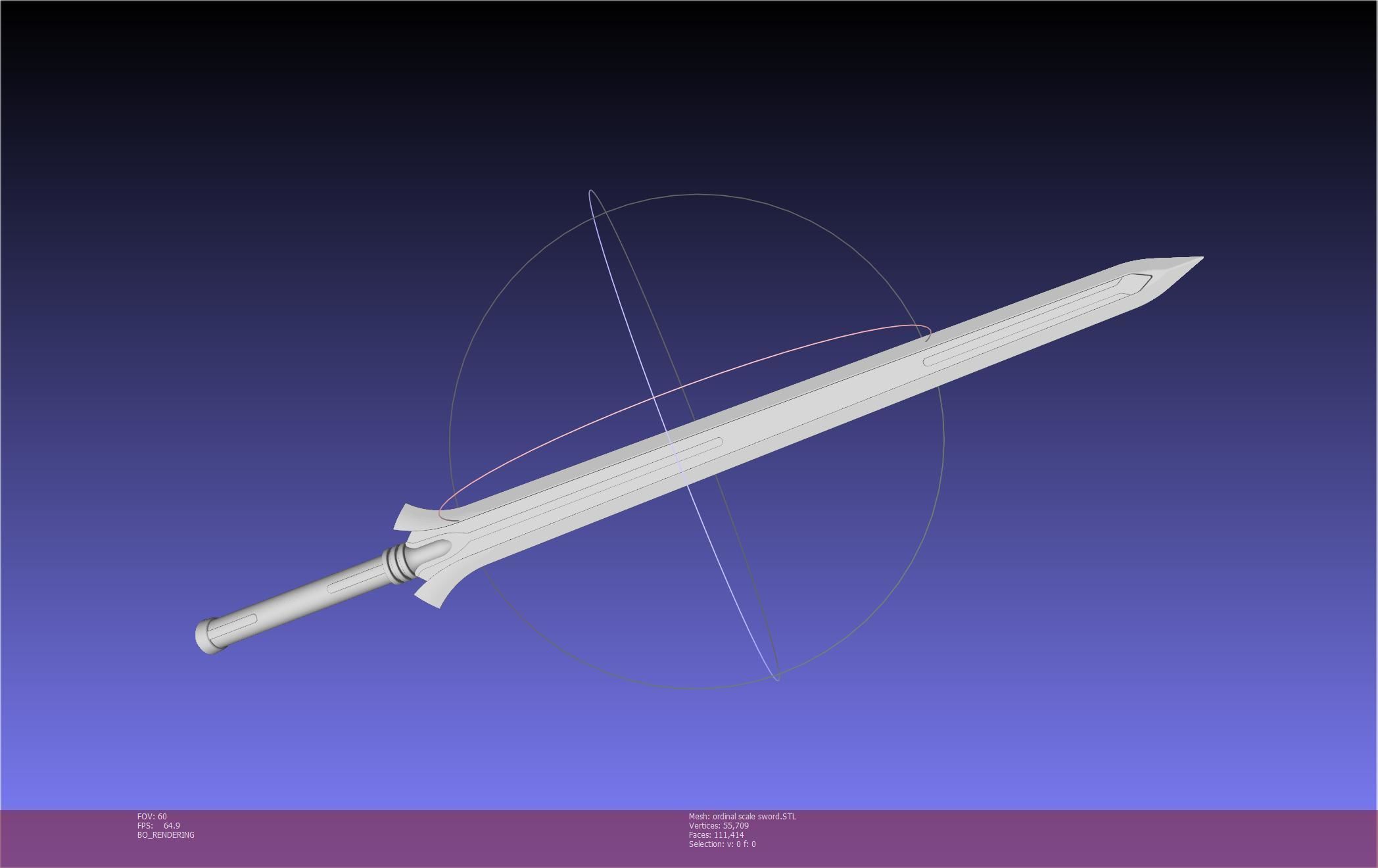 Sword Art Online Kirito Ordinal Scale Main Sword 3D print model_86