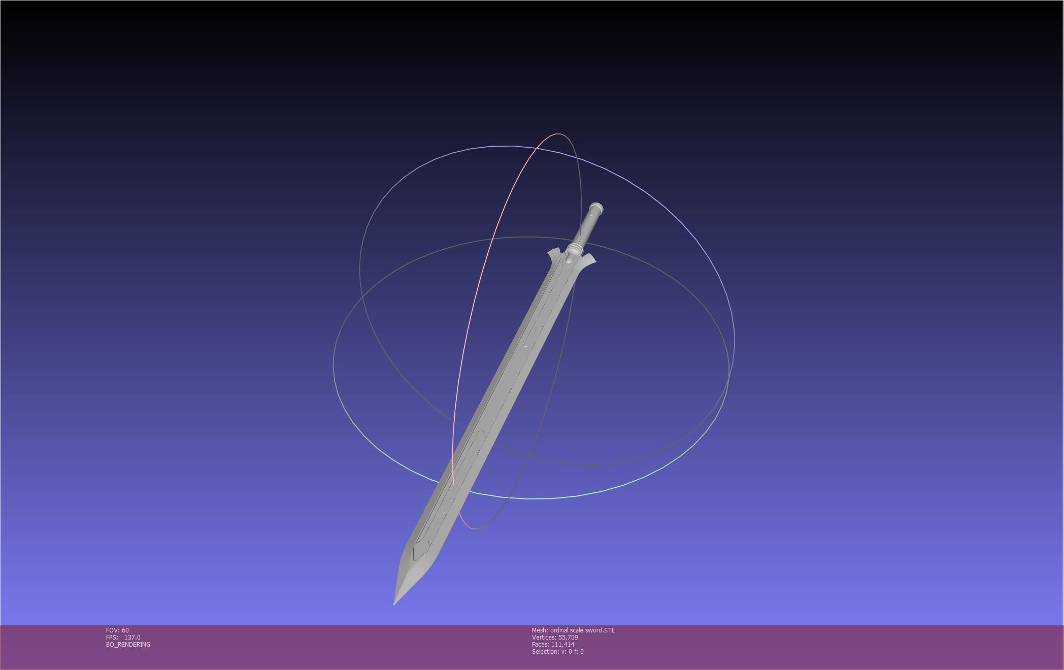 Sword Art Online Kirito Ordinal Scale Main Sword 3D print model_44