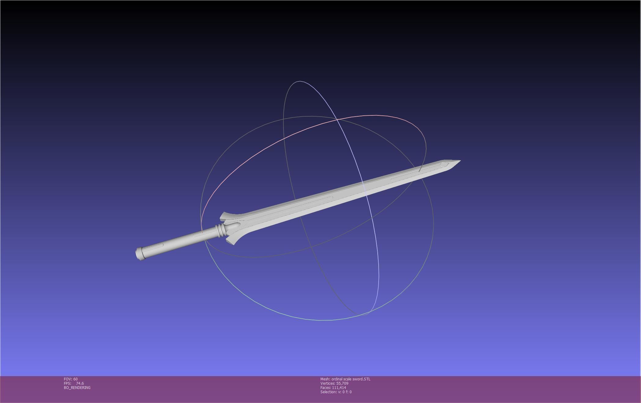 Sword Art Online Kirito Ordinal Scale Main Sword 3D print model_4