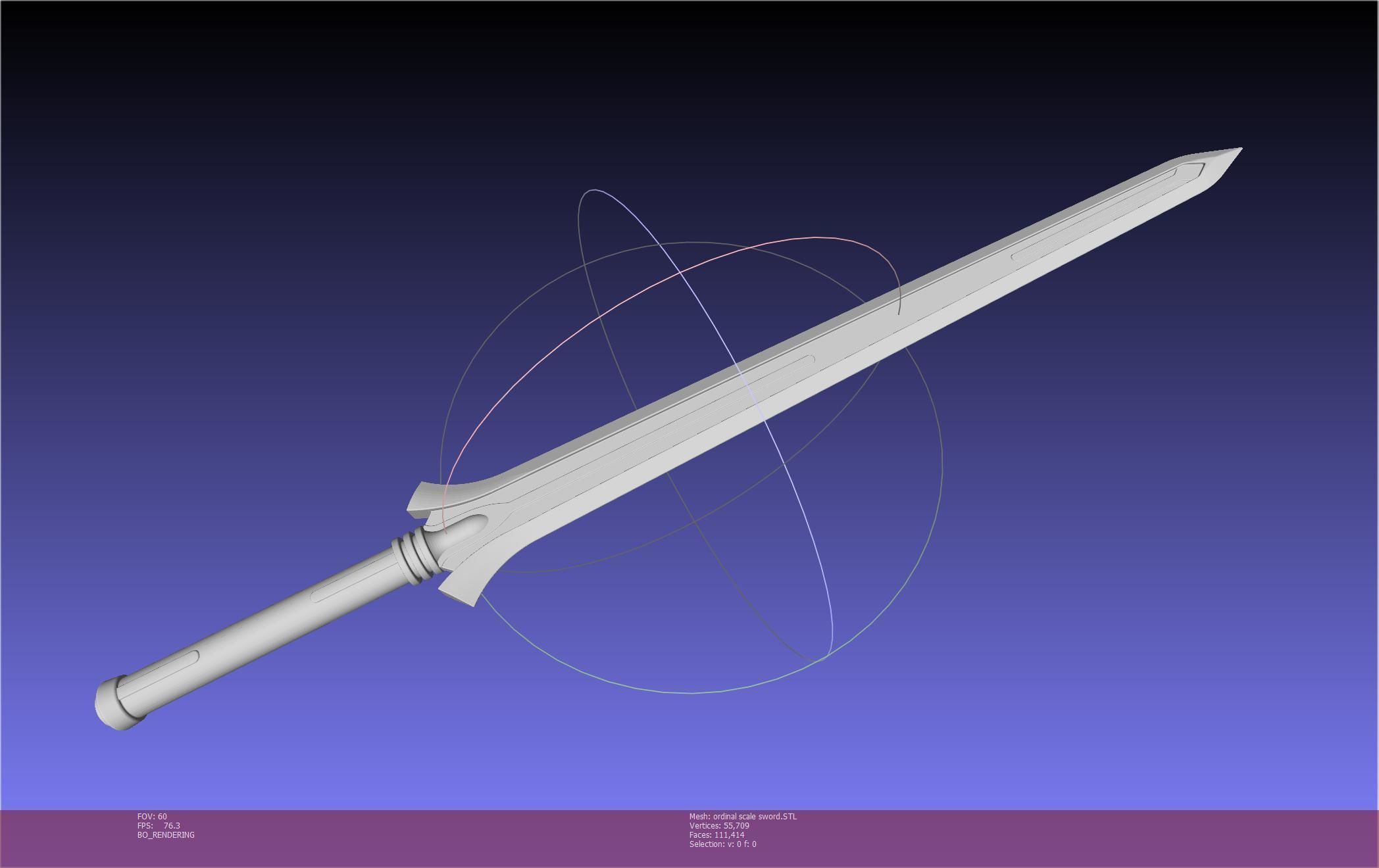 Sword Art Online Kirito Ordinal Scale Main Sword 3D print model_83