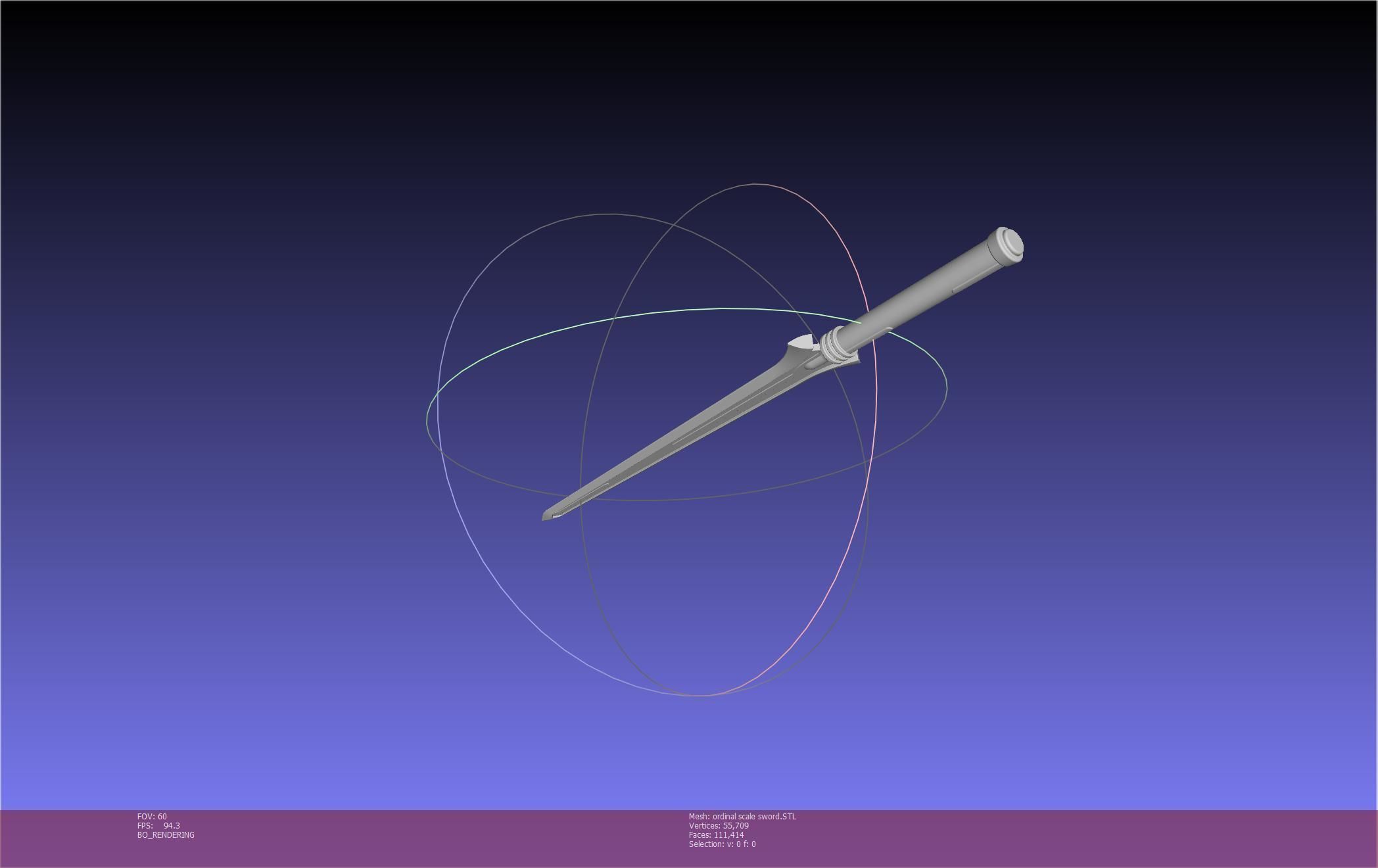 Sword Art Online Kirito Ordinal Scale Main Sword 3D print model_36