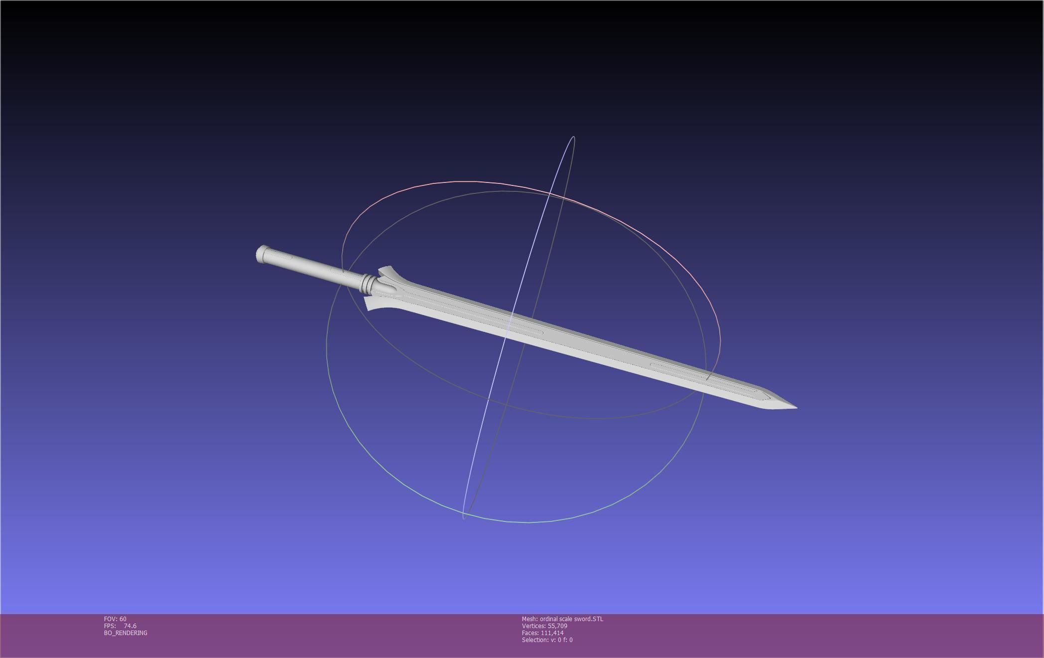 Sword Art Online Kirito Ordinal Scale Main Sword 3D print model_26