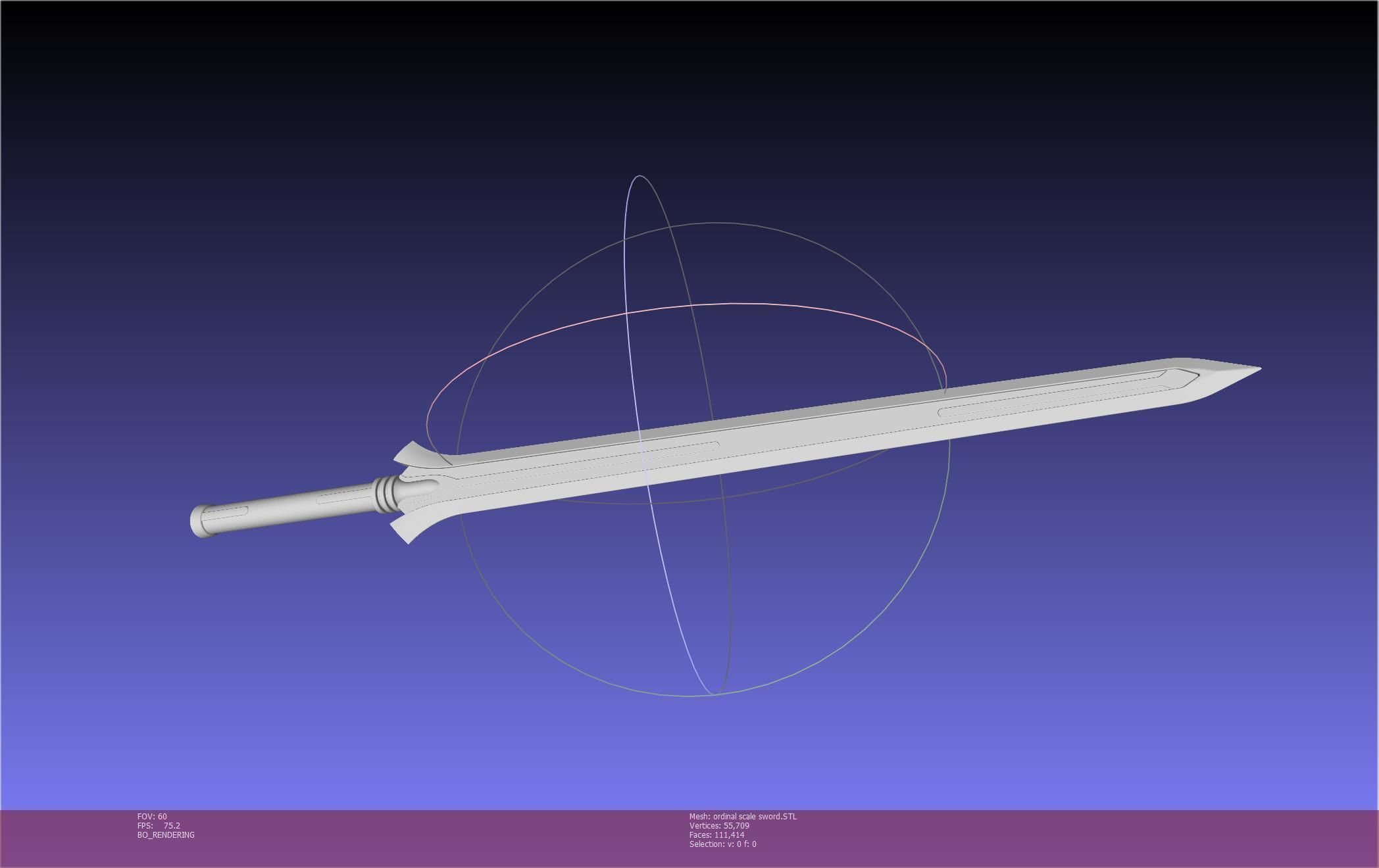 Sword Art Online Kirito Ordinal Scale Main Sword 3D print model_90