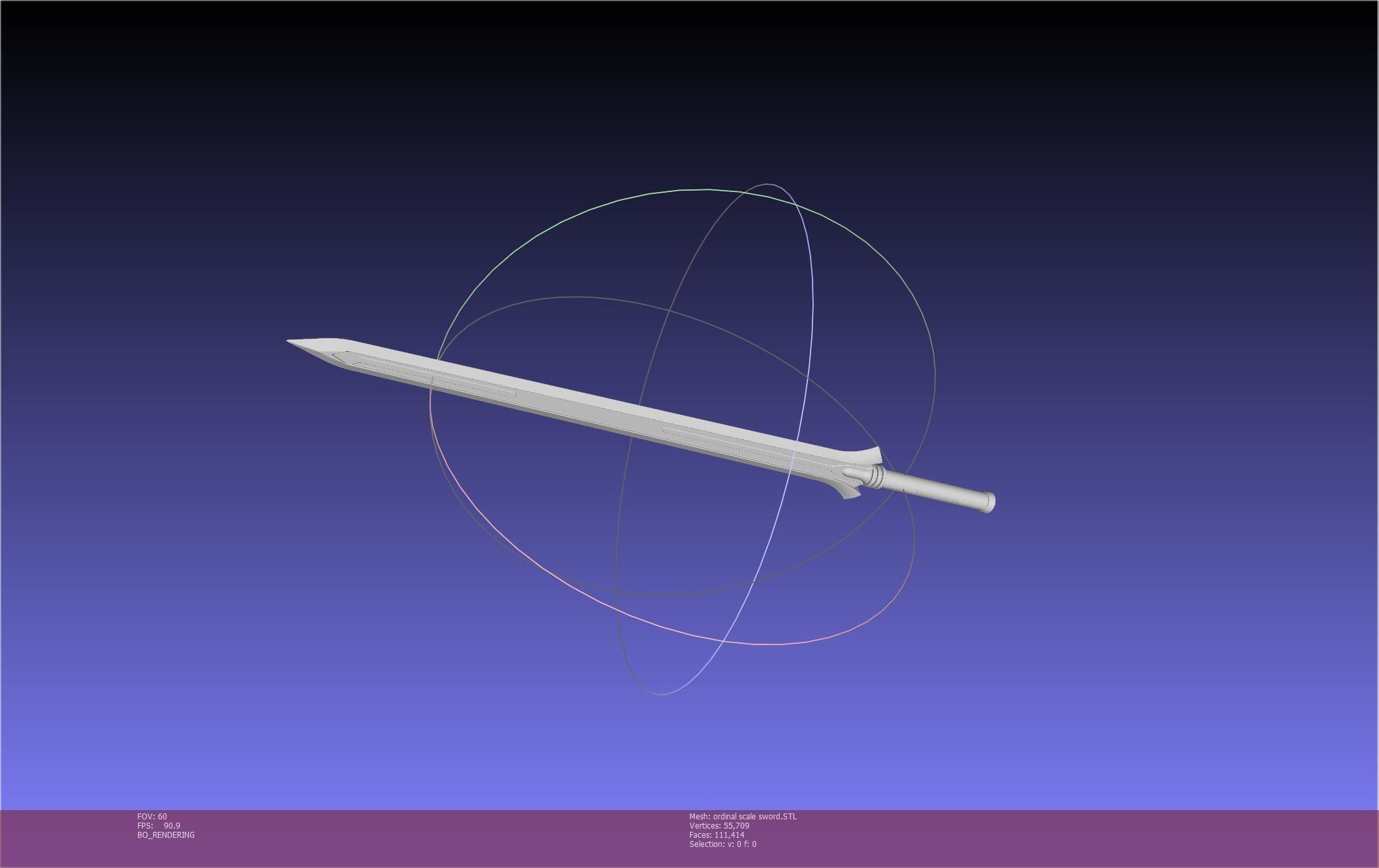 Sword Art Online Kirito Ordinal Scale Main Sword 3D print model_49