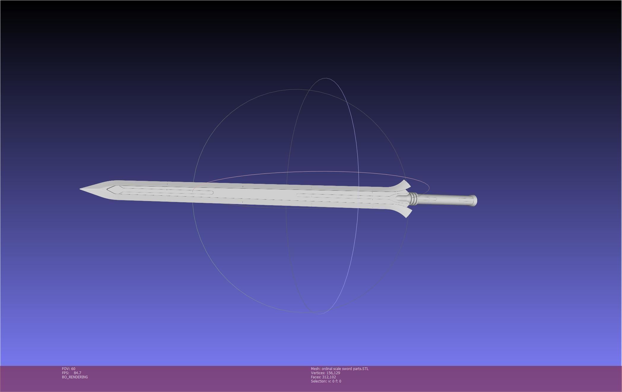 Sword Art Online Kirito Ordinal Scale Main Sword 3D print model_3