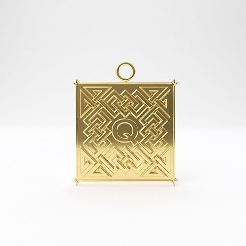 Celtic pendant letter  Q 3D print model