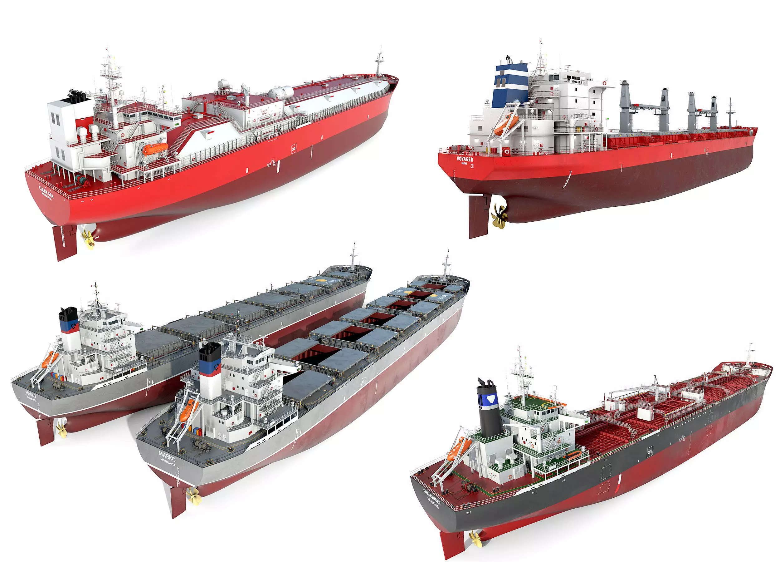 Ships collection 03 hquality 3D model_0