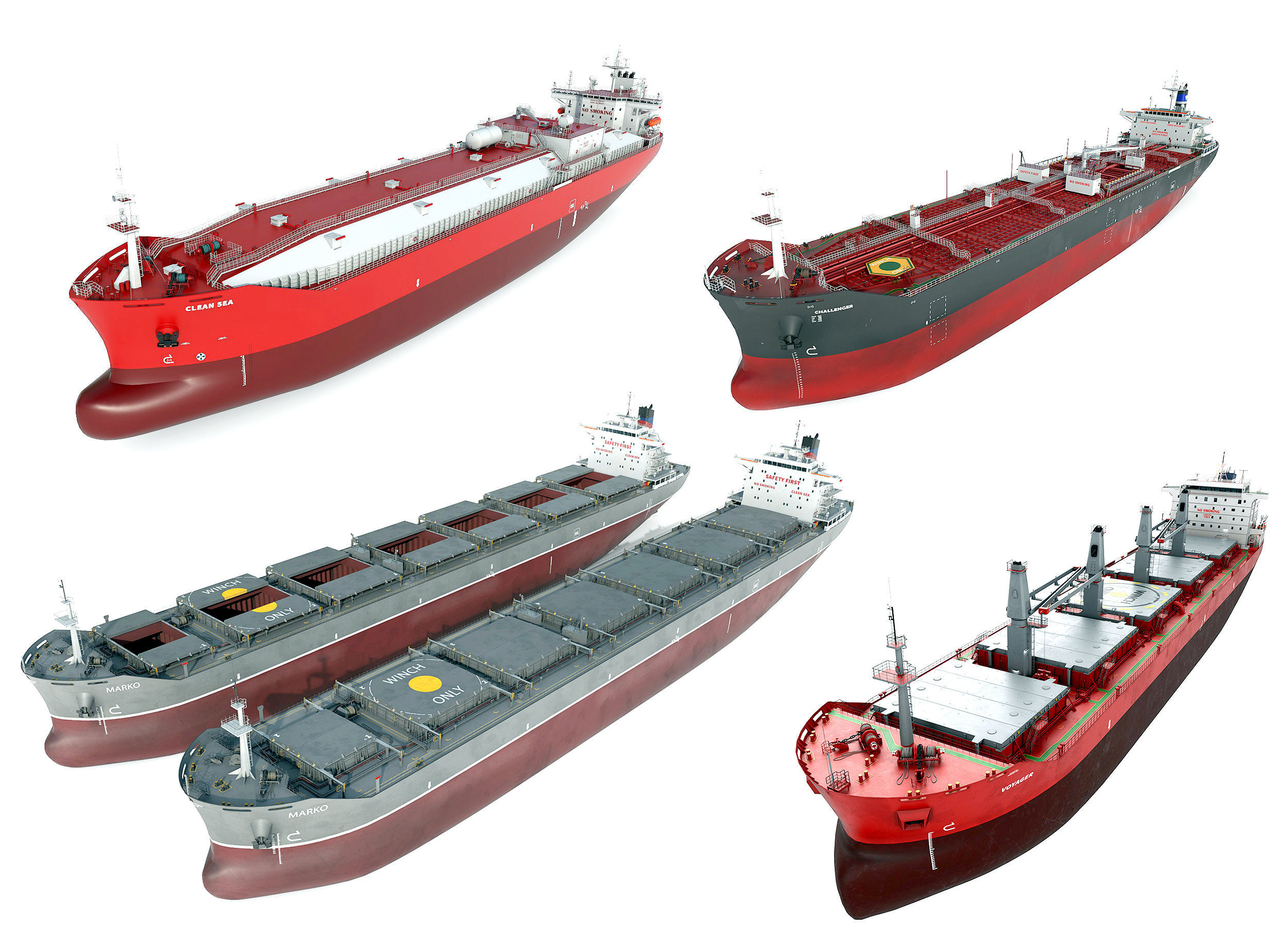 Ships collection 03 hquality 3D model_1