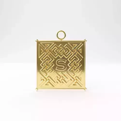 Celtic pendant letter  S 3D print model