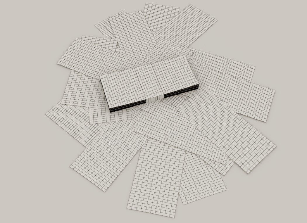 100 euro banknote packs 3D model_9