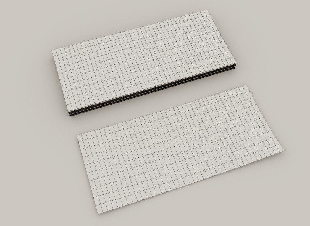 100 euro banknote packs 3D model_8