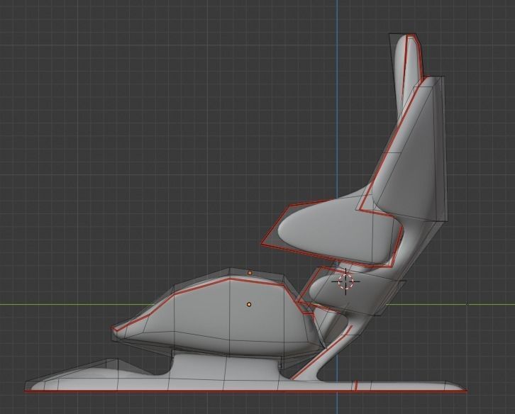 Funky car seat design  Low-poly 3D model_6