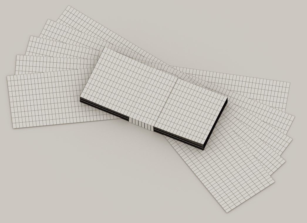 200 euro banknote packs 3D model_8