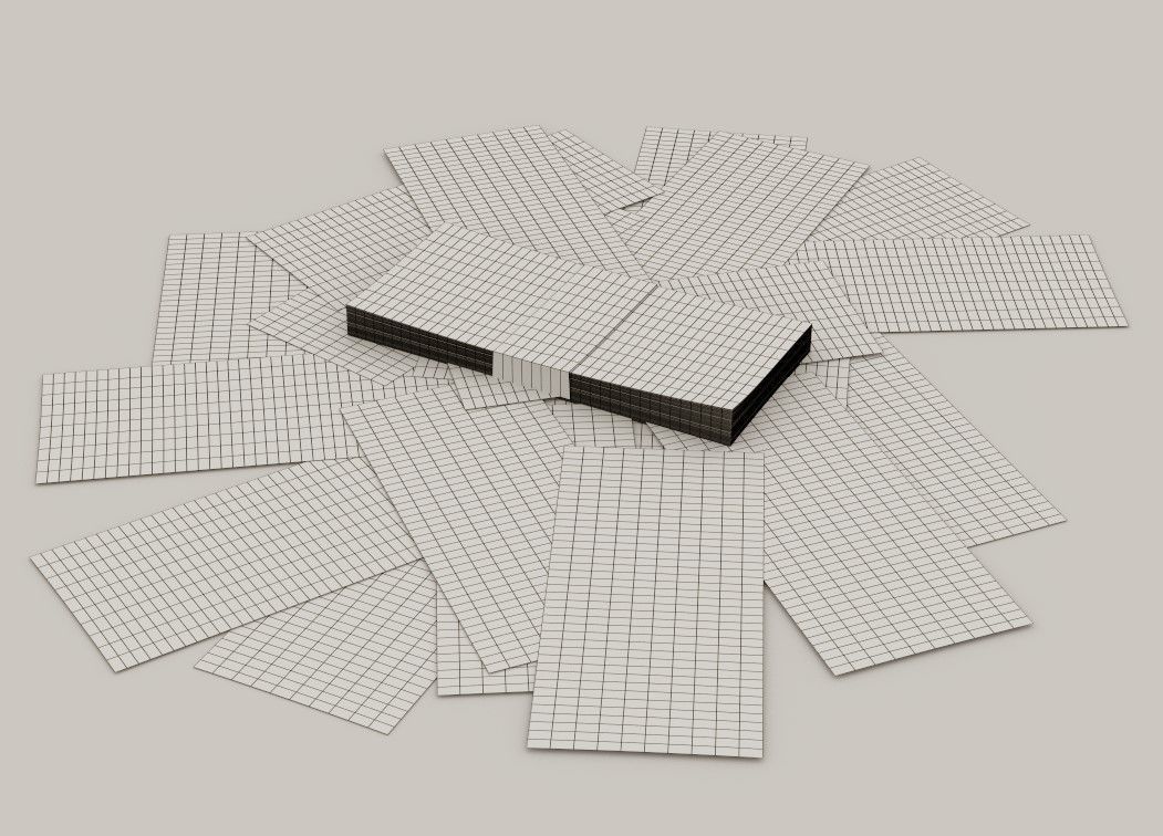 200 euro banknote packs 3D model_7