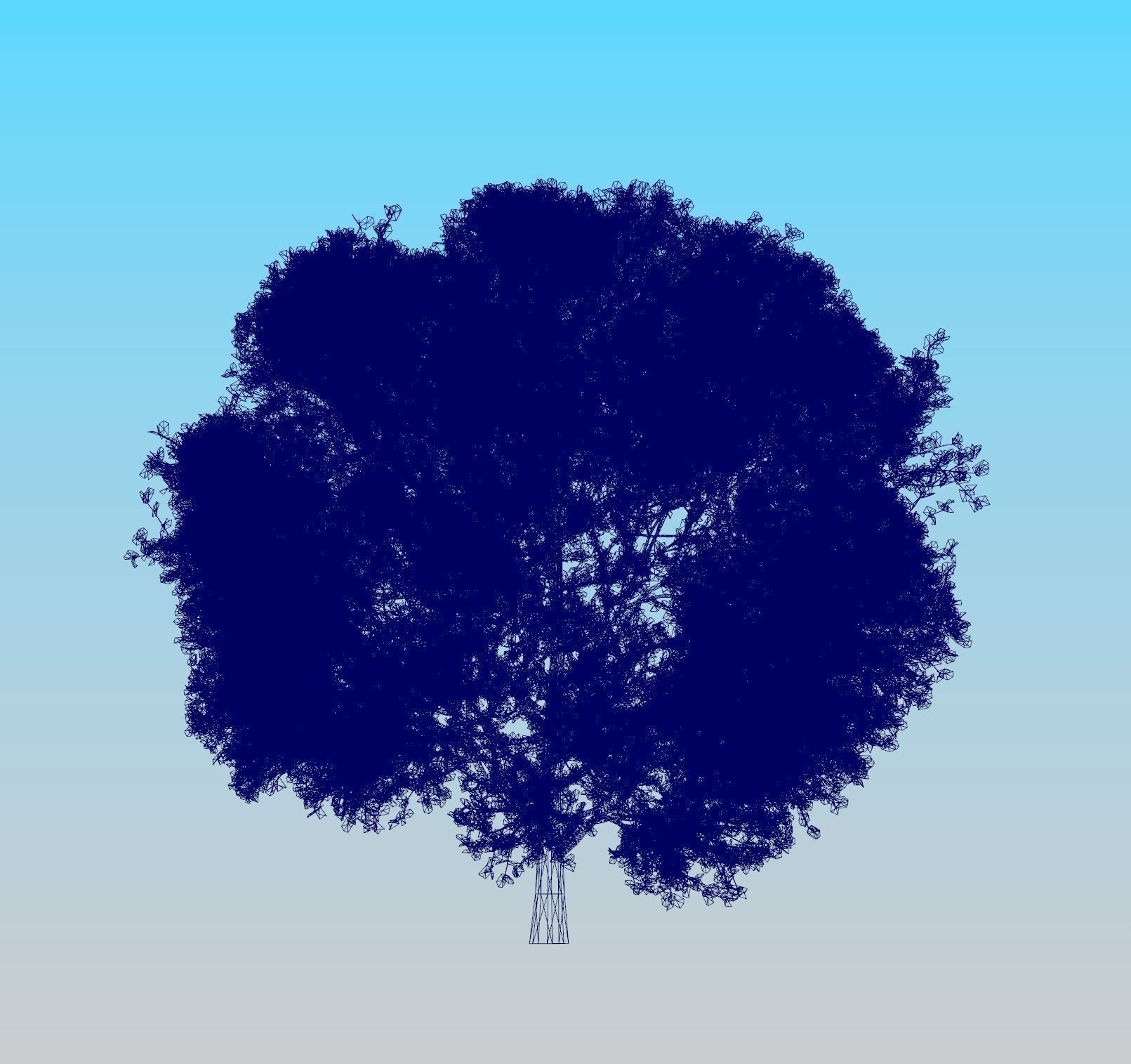 Big tree and wind effect 3D model_3
