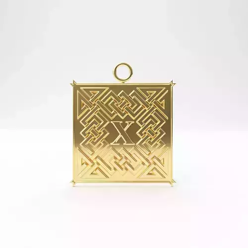 Celtic pendant letter X