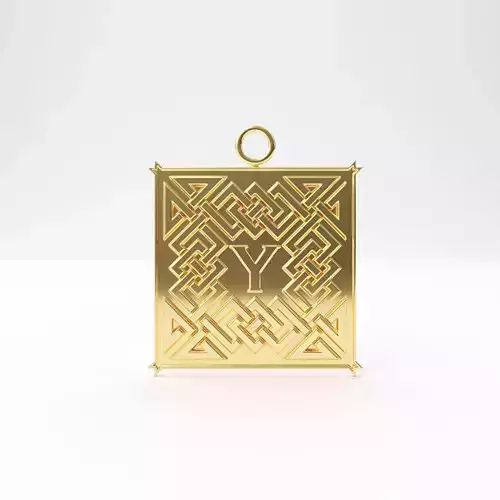 Celtic pendant letter Y