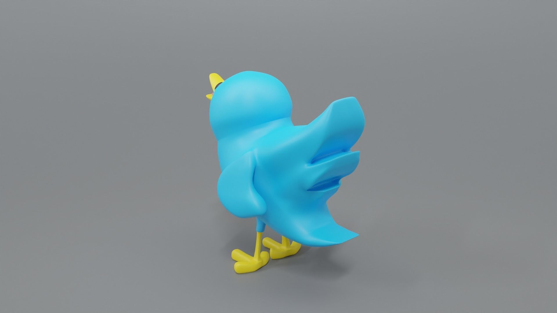 Twitter Social Media Mascot 3D model_31