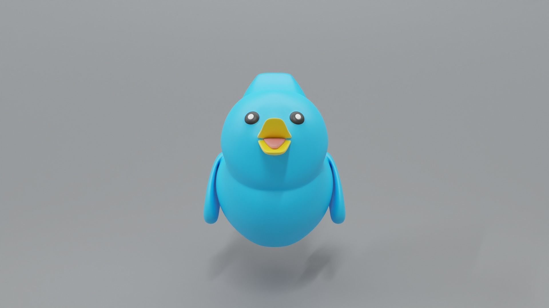 Twitter Social Media Mascot 3D model_25
