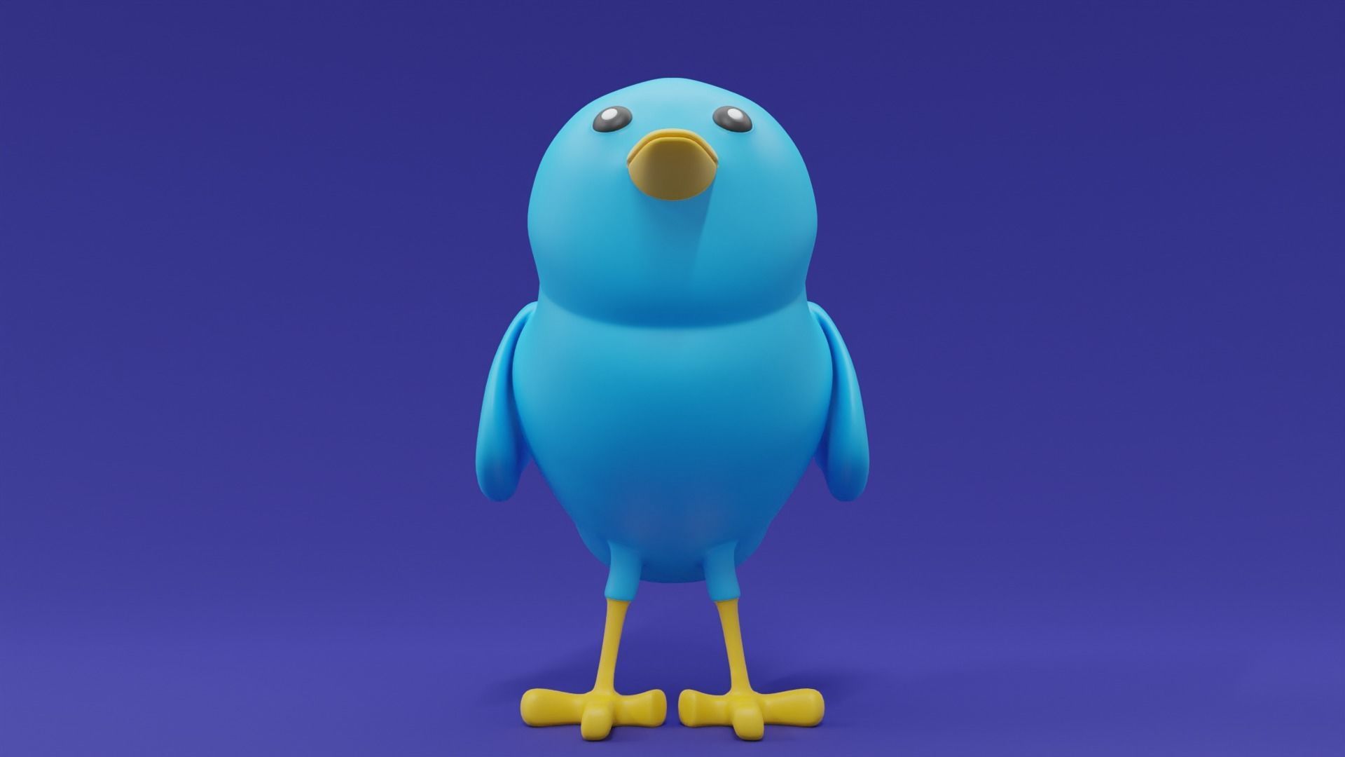 Twitter Social Media Mascot 3D model_18