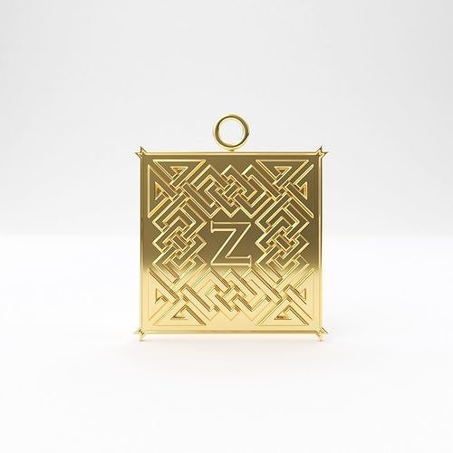 Celtic pendant letter  Z 3D print model