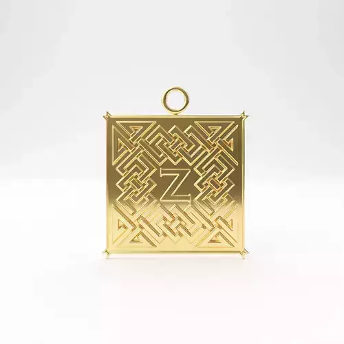 Celtic pendant letter  Z 3D print model