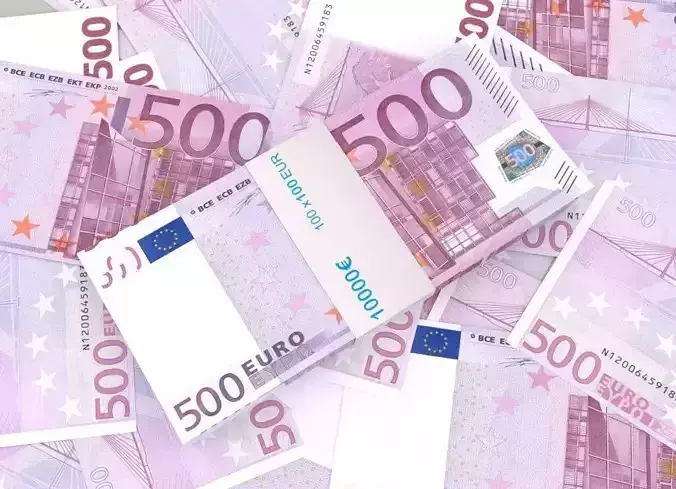  500 euro banknote packs 3D model