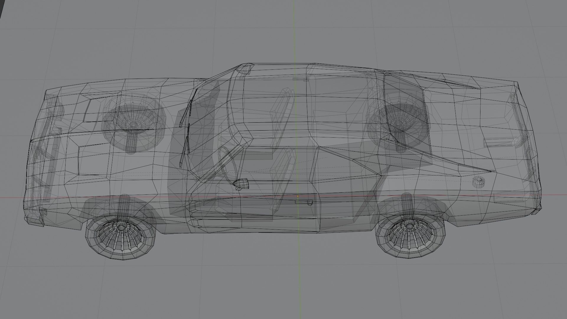 Dodge Charger 1969 Low-poly 3D model_3