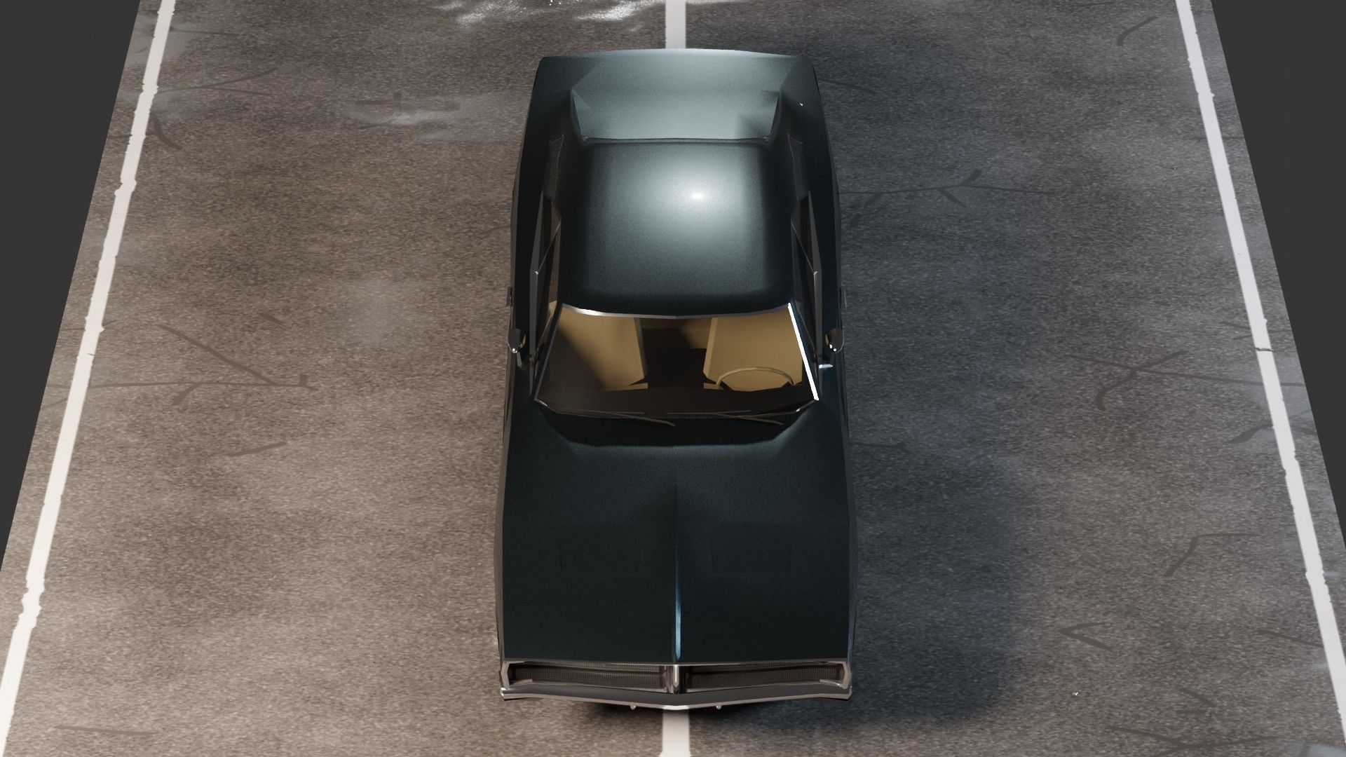 Dodge Charger 1969 Low-poly 3D model_7