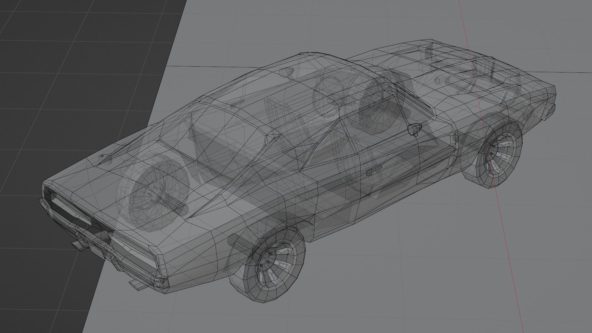 Dodge Charger 1969 Low-poly 3D model_14