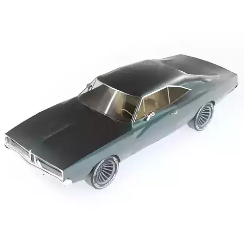 Dodge Charger 1969 Low-poly 3D model